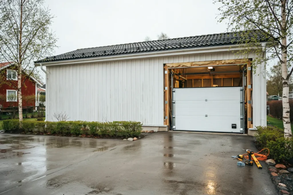 byta garageport p villan r tt m tt isolering och s ker montering f r ett smidigt byte